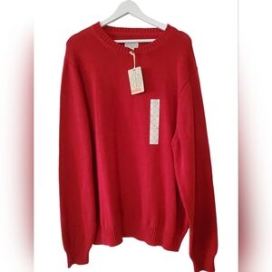 Vtg St Johns Bay Mens Red Grampacore Party New England Pullover Sweater XXL